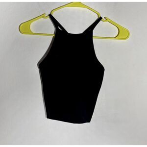 Lululemon Black Athletic Crop Tank Top Women’s Size Small Built In Support